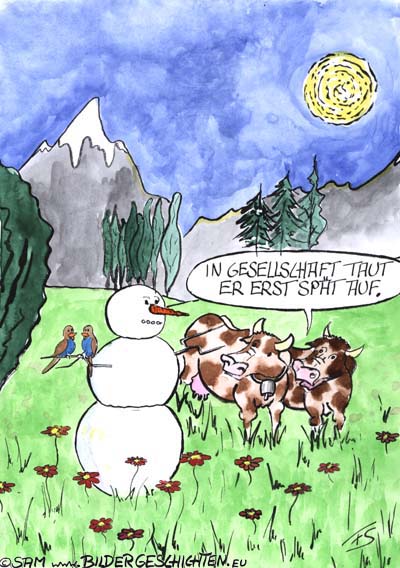 Der Schneemann - Cartoon