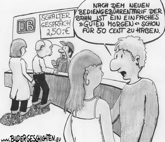 Karikatur Deutsche Bahn