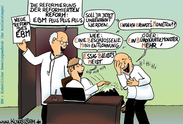 EBM Arzthonorar- Karikatur